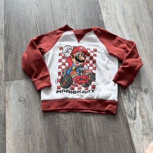 Old Navy Mario Kart Kids Raglan Shirt - Red & White